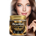 Brazilian Keratin Hair Straightening Cream Anti‑Frizz Nourish Smooth Shine Repair Dry Frizzy Damaged Hair Care Treatment Cream
