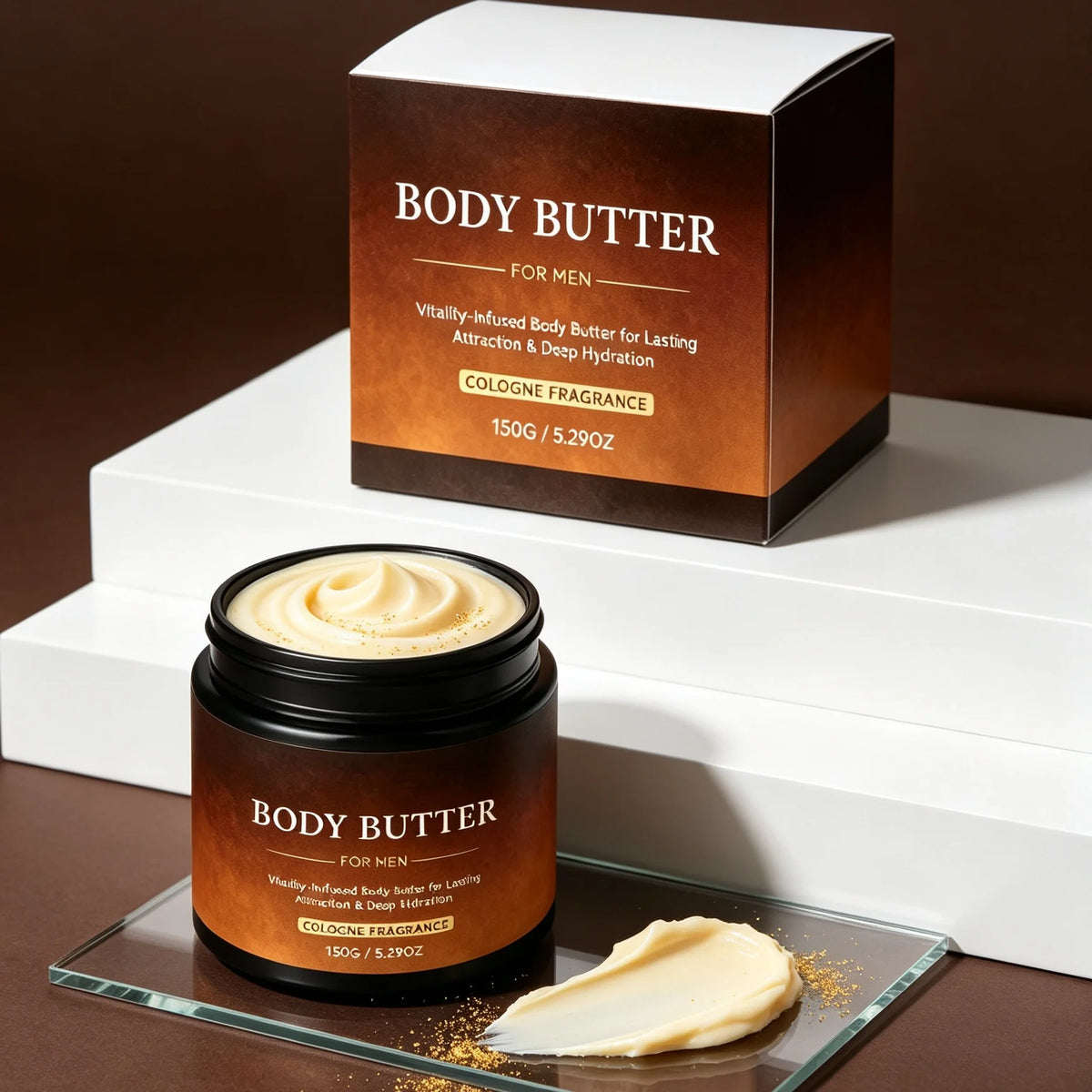 Body Butter for Man Fragrance Cologne Long Lasting Deep Hydration Shea Butter Daily Moisturizing Body Cream for Dry Skin Care