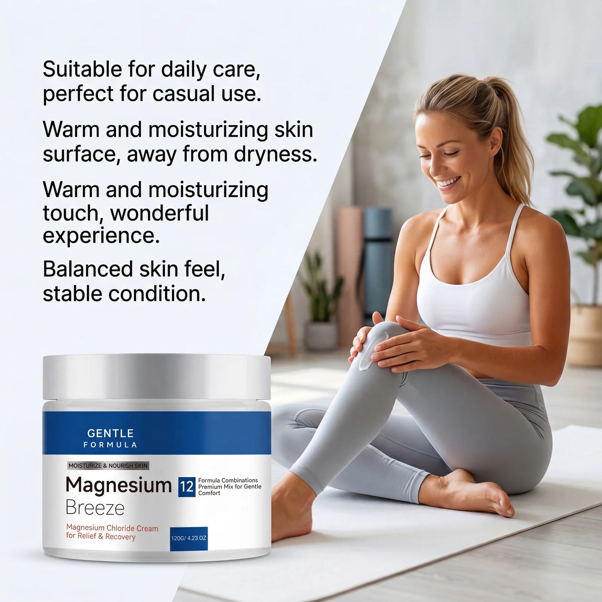 Body Moisturizer Cream, Gentle Nourishing Refreshing Lotion, Skin‑Softening, Daily Massage Hydrating Body Skin Care