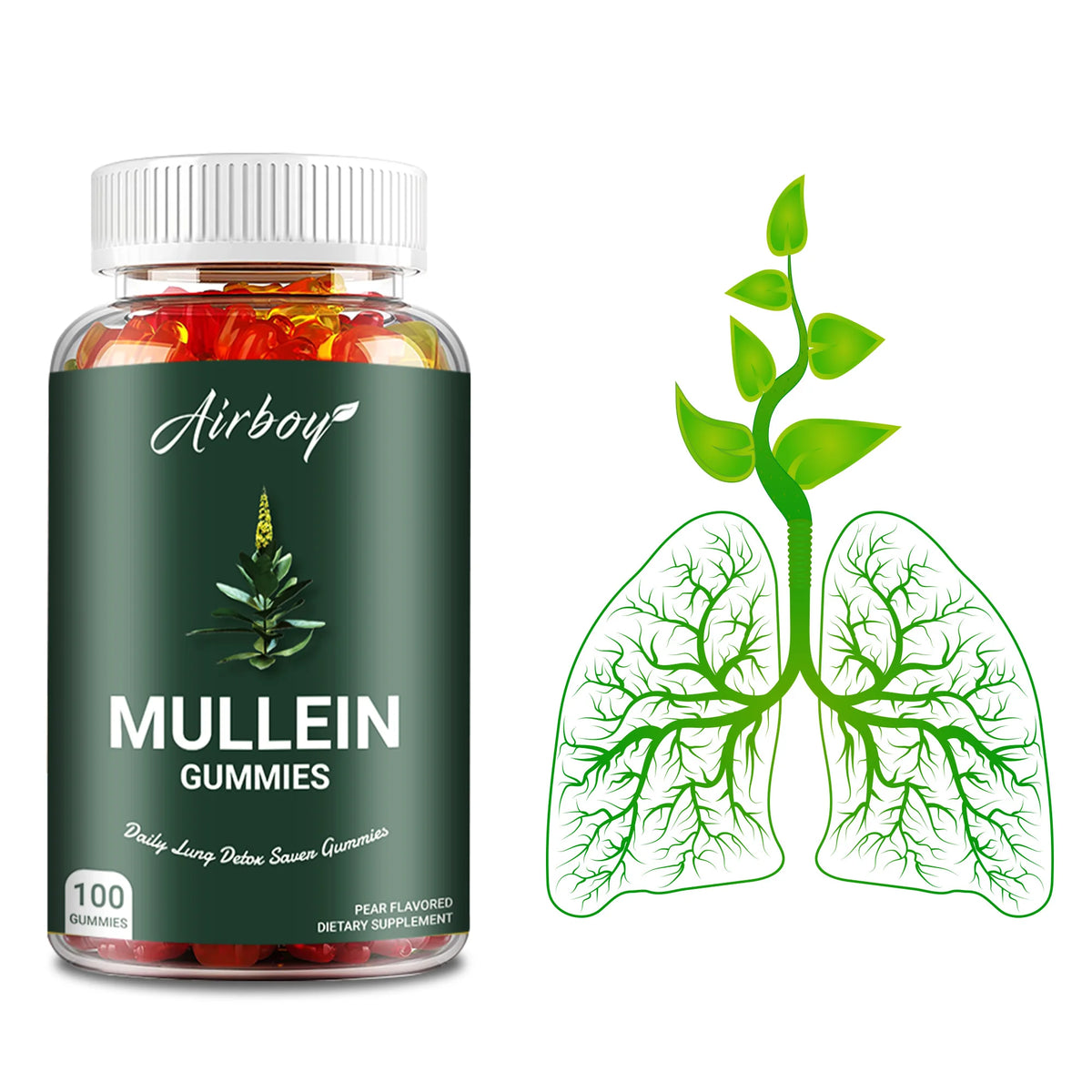 Mullein Gummies for Lung & Respiratory Support