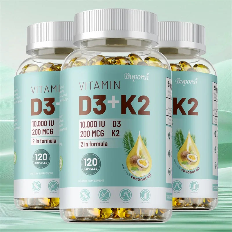 Vitamin D3 + K2 Softgels for Bone, Heart & Immune Support