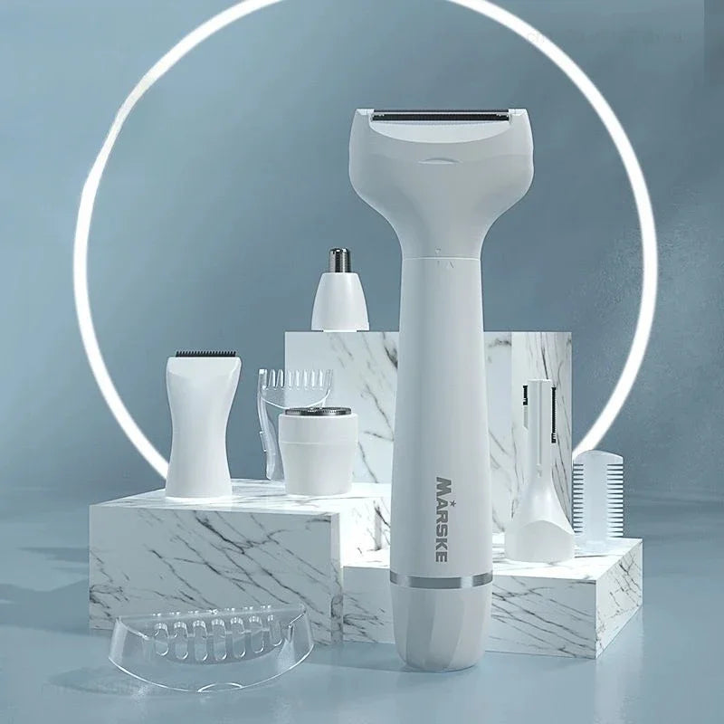 Women's Rechargeable Electric Body Shaver – Multi-Head Grooming Tool