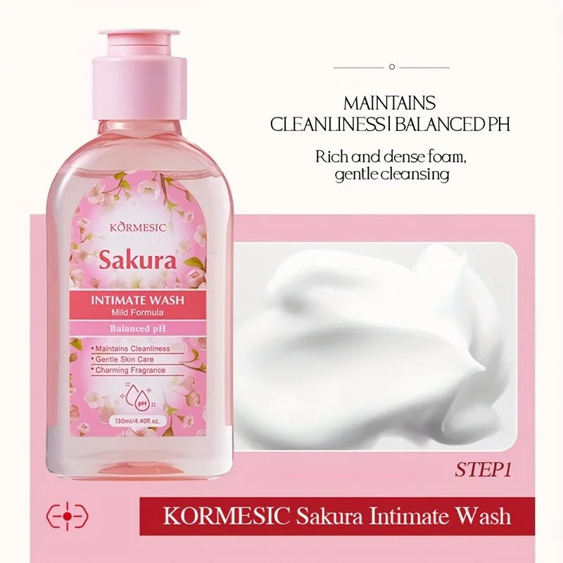 Sakura Women's Intimate Care 5-Piece Complete Hygiene Set
