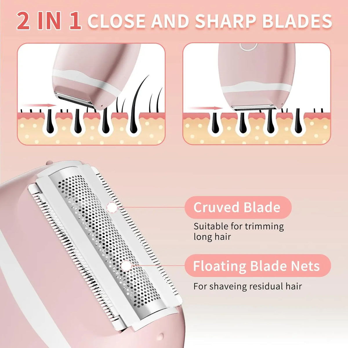 Women's Portable Electric Shaver – Wet & Dry Body Hair Removal