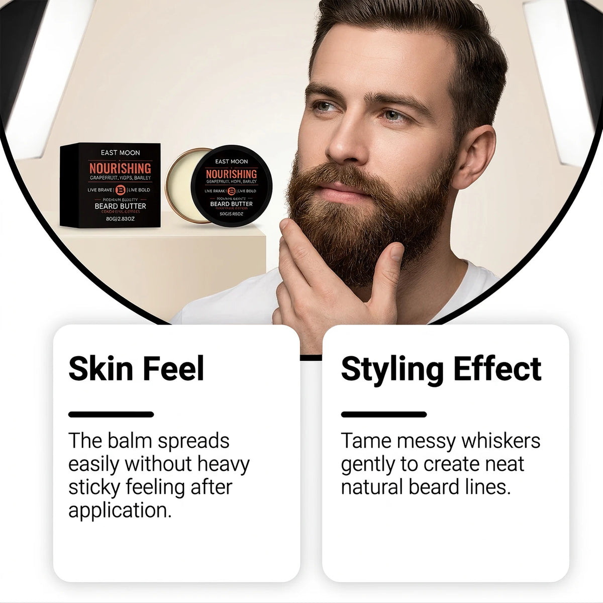 East Moon Nourishing Beard Balm & Styling Butter (80g)