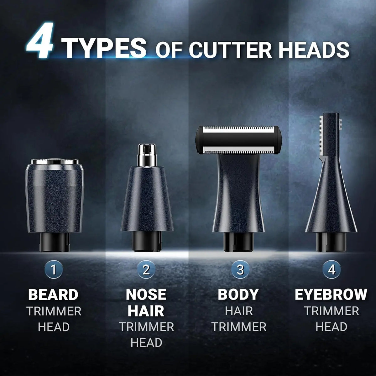 4-in-1 Rechargeable Electric Shaver & Grooming Kit