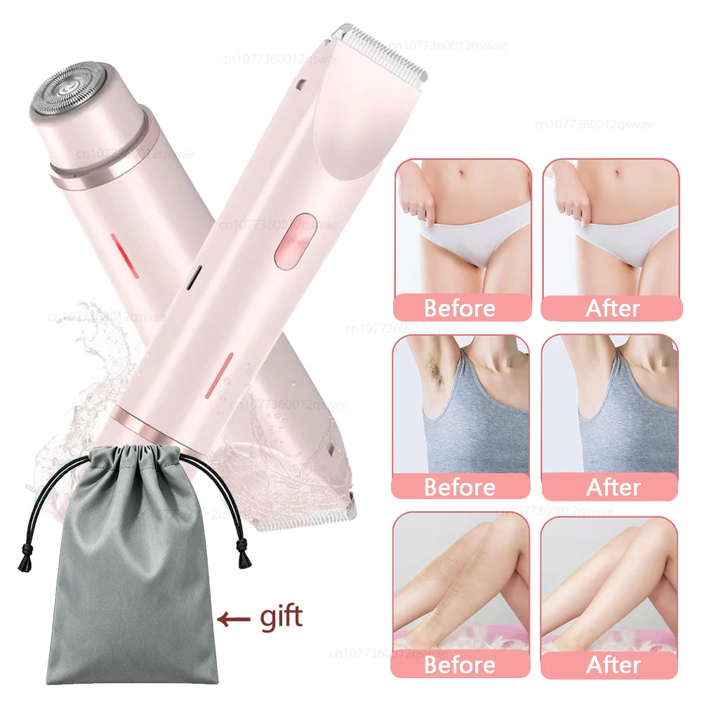 XGLOWING 2-in-1 Women's Electric Shaver – Wet & Dry Body Hair Remover