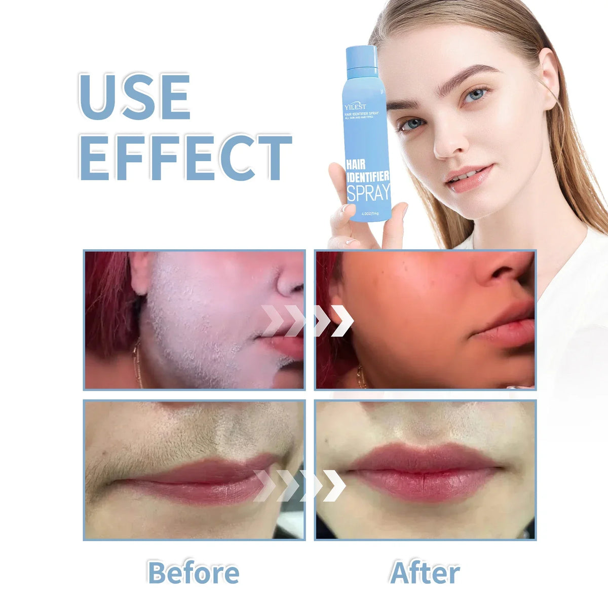 Facial Hair Identifier Spray for Women – Precision Grooming Aid