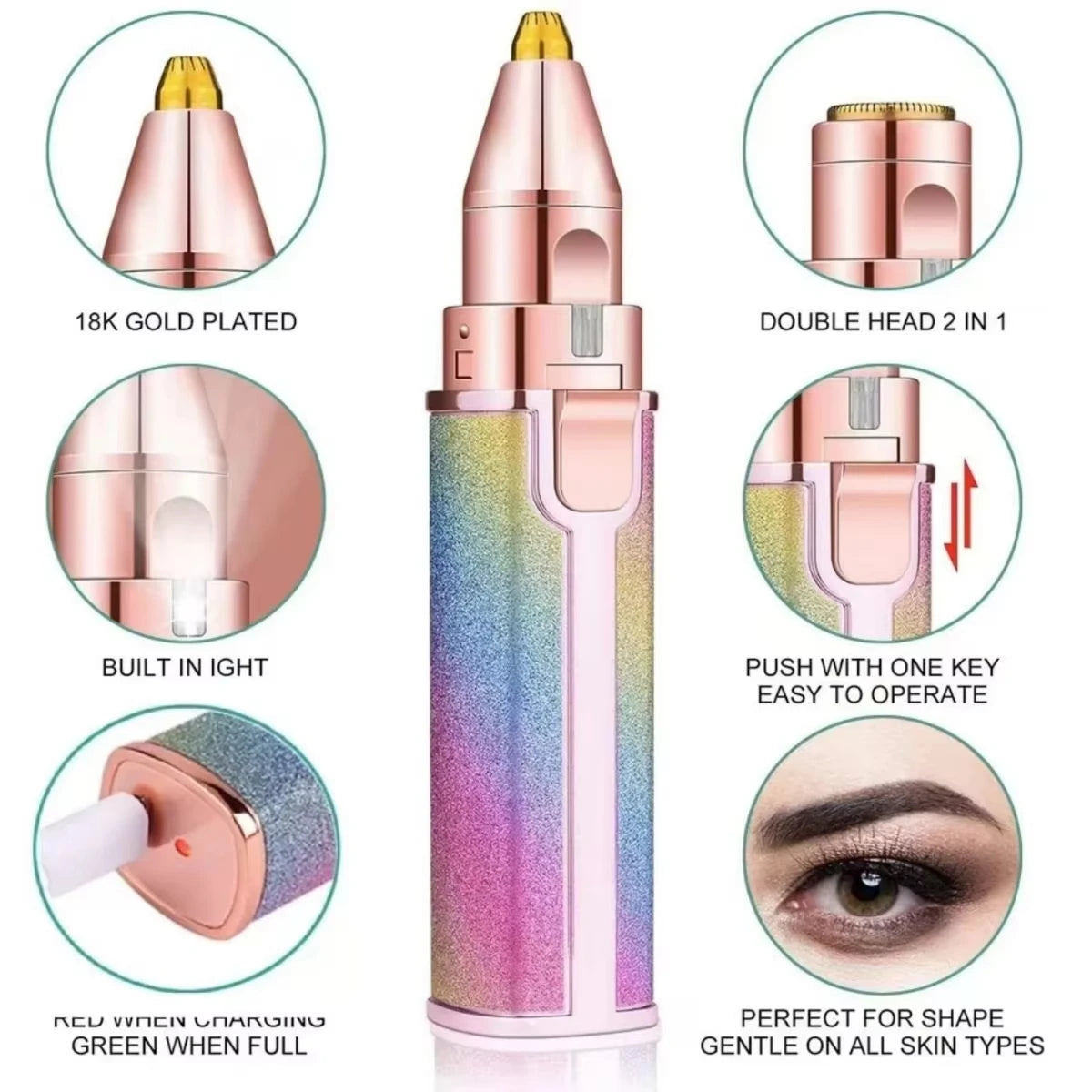 XGLOWING Mini Electric Facial Hair Remover for Women – Precision Trimmer