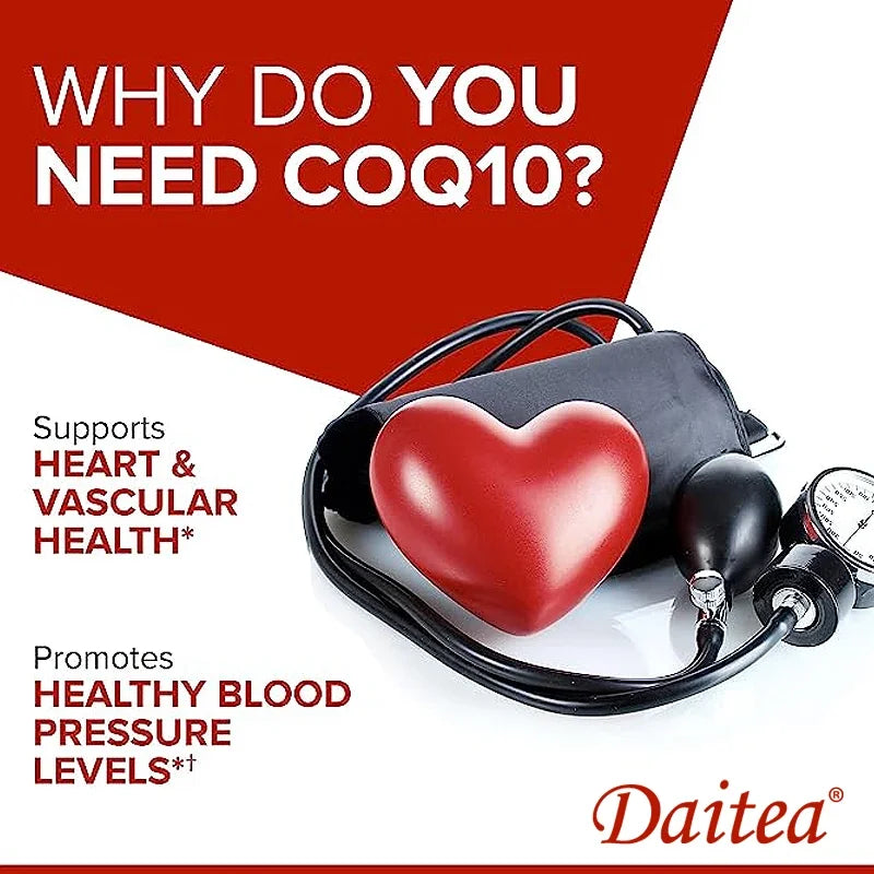 Coenzyme Q10 (CoQ10) Capsules for Heart Health & Cellular Energy