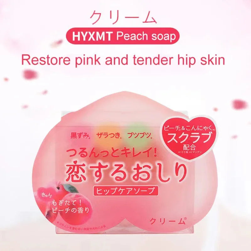 Peach Hip Care Soap Gentle Cleansing Body Soap Moisturizing Smooth Skin Refreshing Peach Fragrance Bath Soap For Buttocks Body