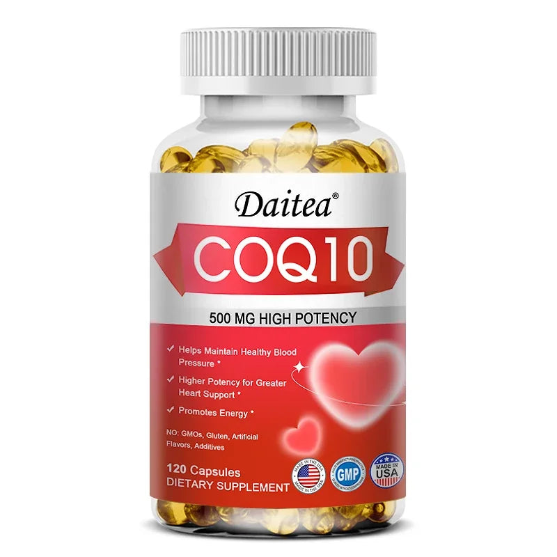 Coenzyme Q10 (CoQ10) Capsules for Heart Health & Cellular Energy