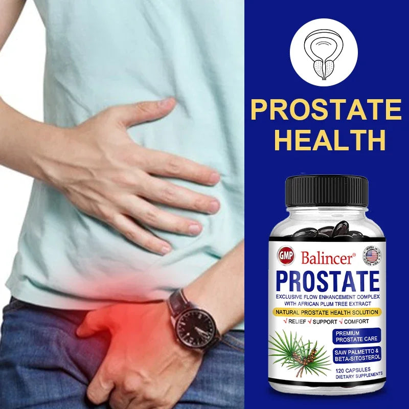 Saw Palmetto & Beta-Sitosterol Capsules for Prostate Health & Hair Support