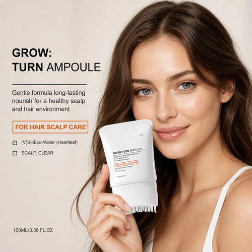 GROW:TURN Ampoule Scalp Serum Strengthen Hair Root Anti Hair Tired Scalp Nourishing Treatment for Scalp Massage Care Serum