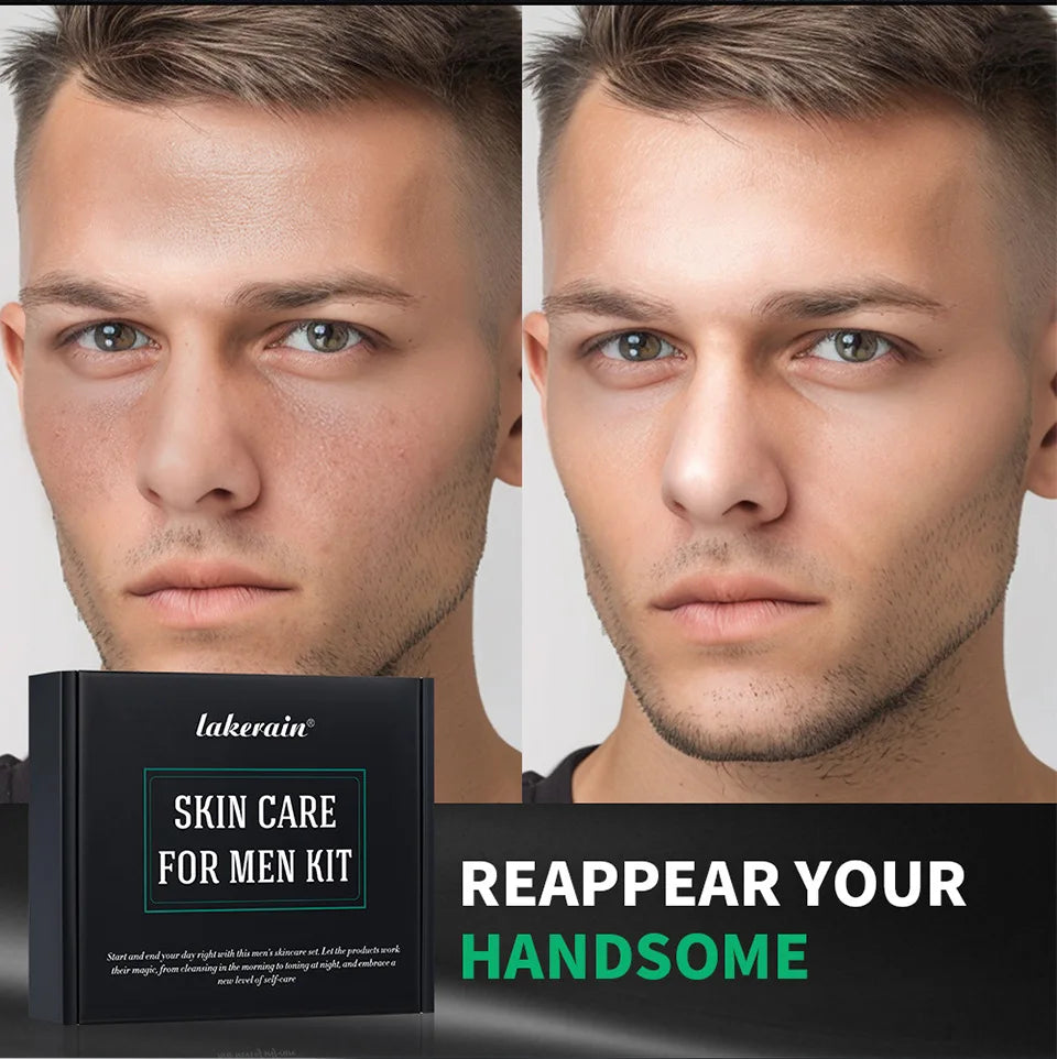 Men’s 3-in-1 Facial Kit – Wash, Moisturizer & Eye Cream