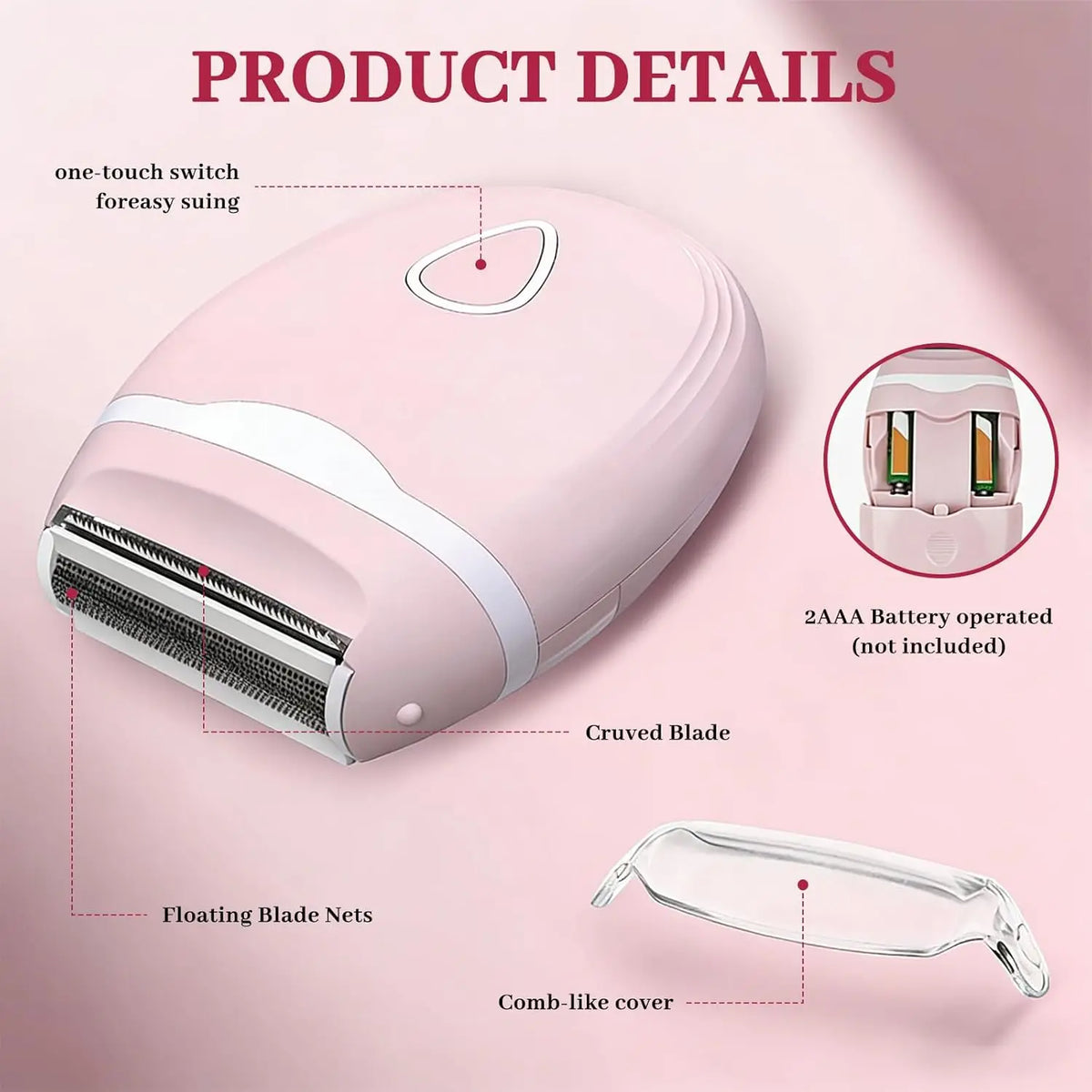 Women's Portable Electric Shaver – Wet & Dry Body Hair Removal