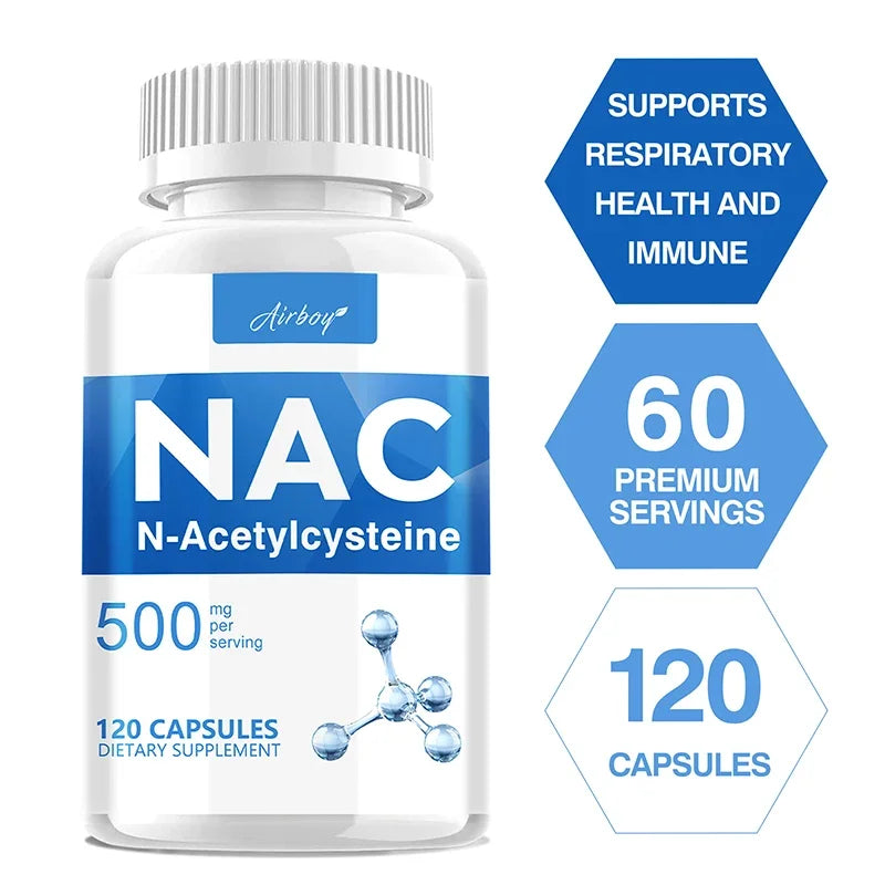 NAC - N-Acetylcysteine - Respiratory Health, Immune Health, Promote Liver and Kidney DetoxificationSupplements