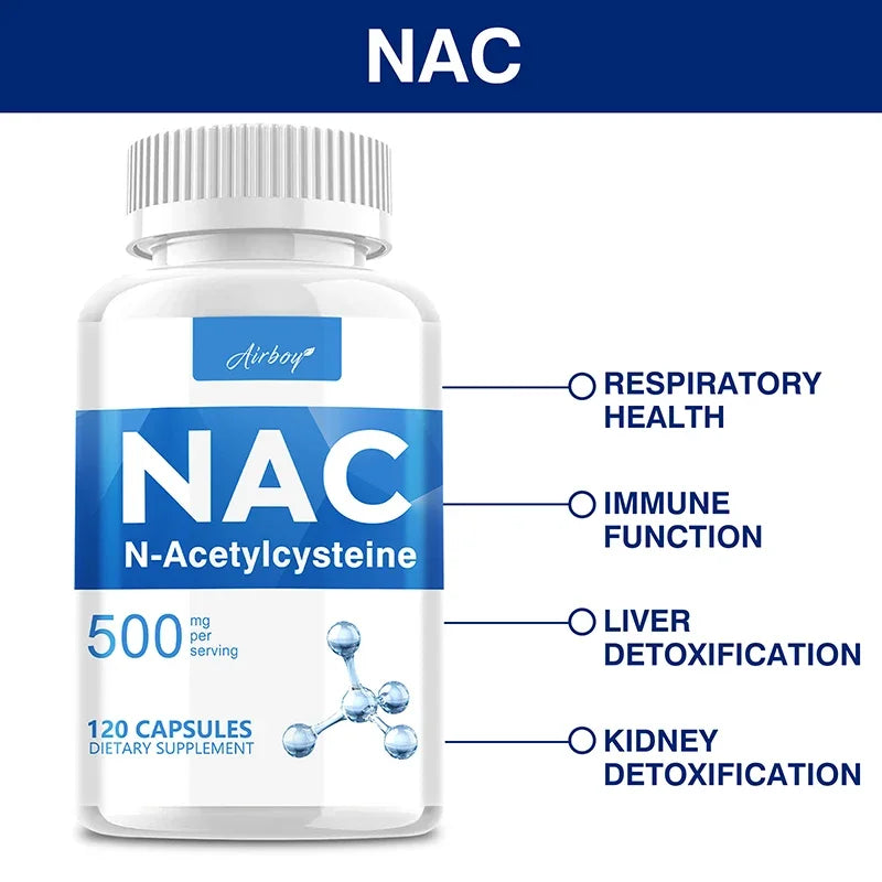 NAC - N-Acetylcysteine - Respiratory Health, Immune Health, Promote Liver and Kidney DetoxificationSupplements