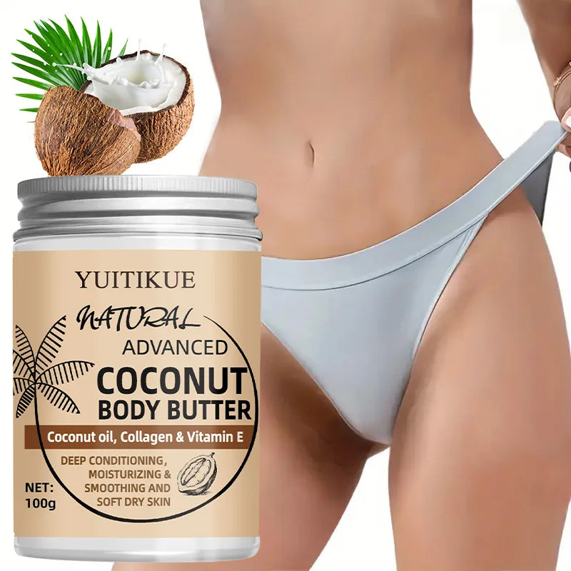 100g Coconut Body Cream - Suitable for everyone, firms and moisturizes the skin, locks in moisture, leaves the skin soft, refine