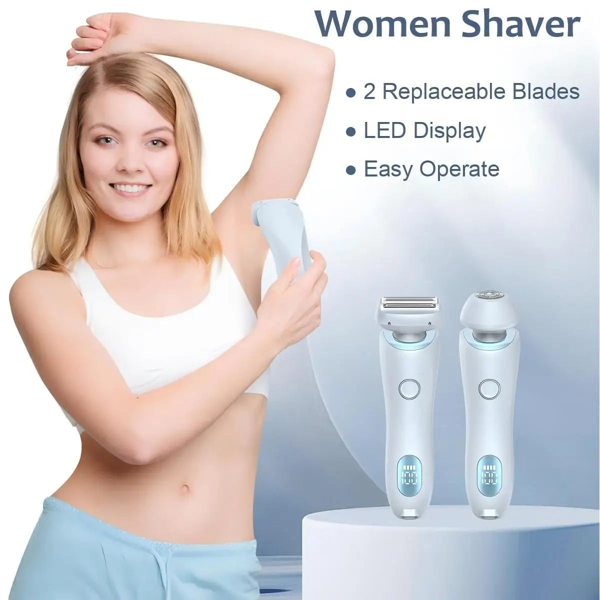 Women's Rechargeable Electric Shaver – Wet & Dry Hair Removal