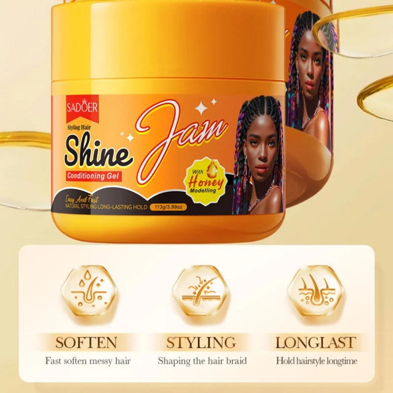 113g of Hair Care Gel, Containing Beeswax, Tocopherol, and Honey Extract, Its Texture Is Refreshing and Non-Sticky, Making It Easy to Style Hair Details, Allowing You to Change Your Hairstyle at Will and Showcase the Charm of