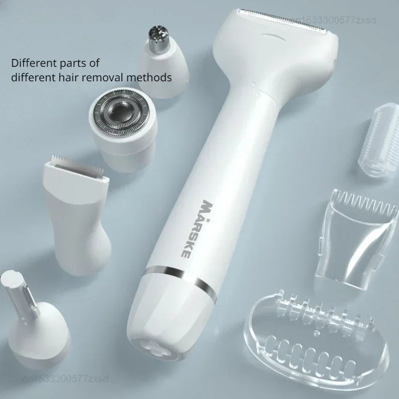 Women's Rechargeable Electric Body Shaver – Multi-Head Grooming Tool