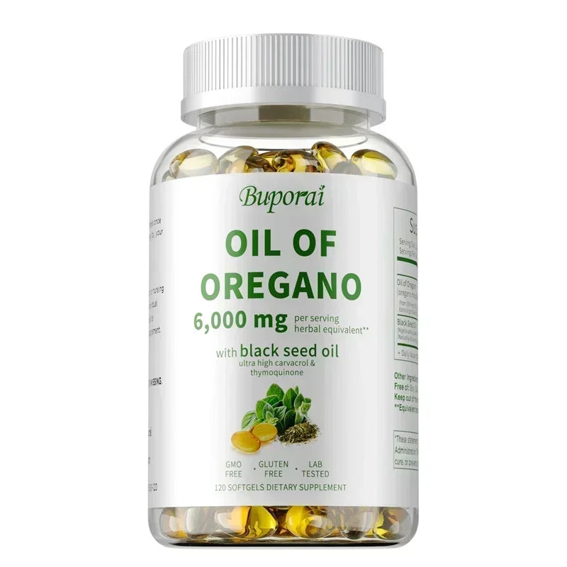 Oil of Oregano & Black Seed Oil Supplements for Immune & Gut Health