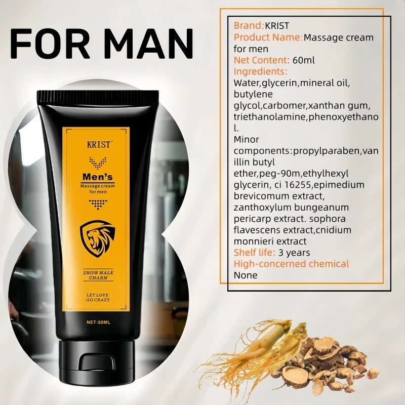 Men's Intimate Care Cream with Epimedium And Other Ingredients Large Capacity Exclusive Gift for Men Personal Hygiene