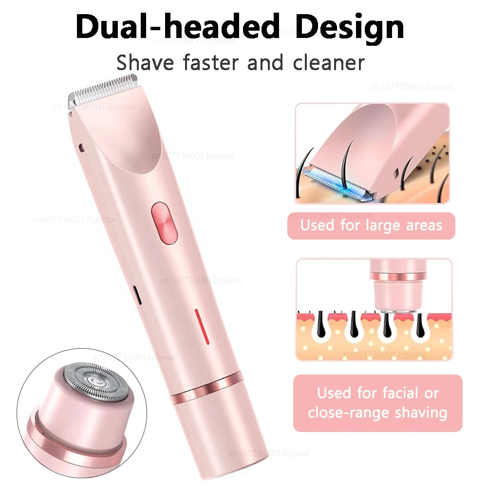 XGLOWING 2-in-1 Women's Electric Shaver – Wet & Dry Body Hair Remover