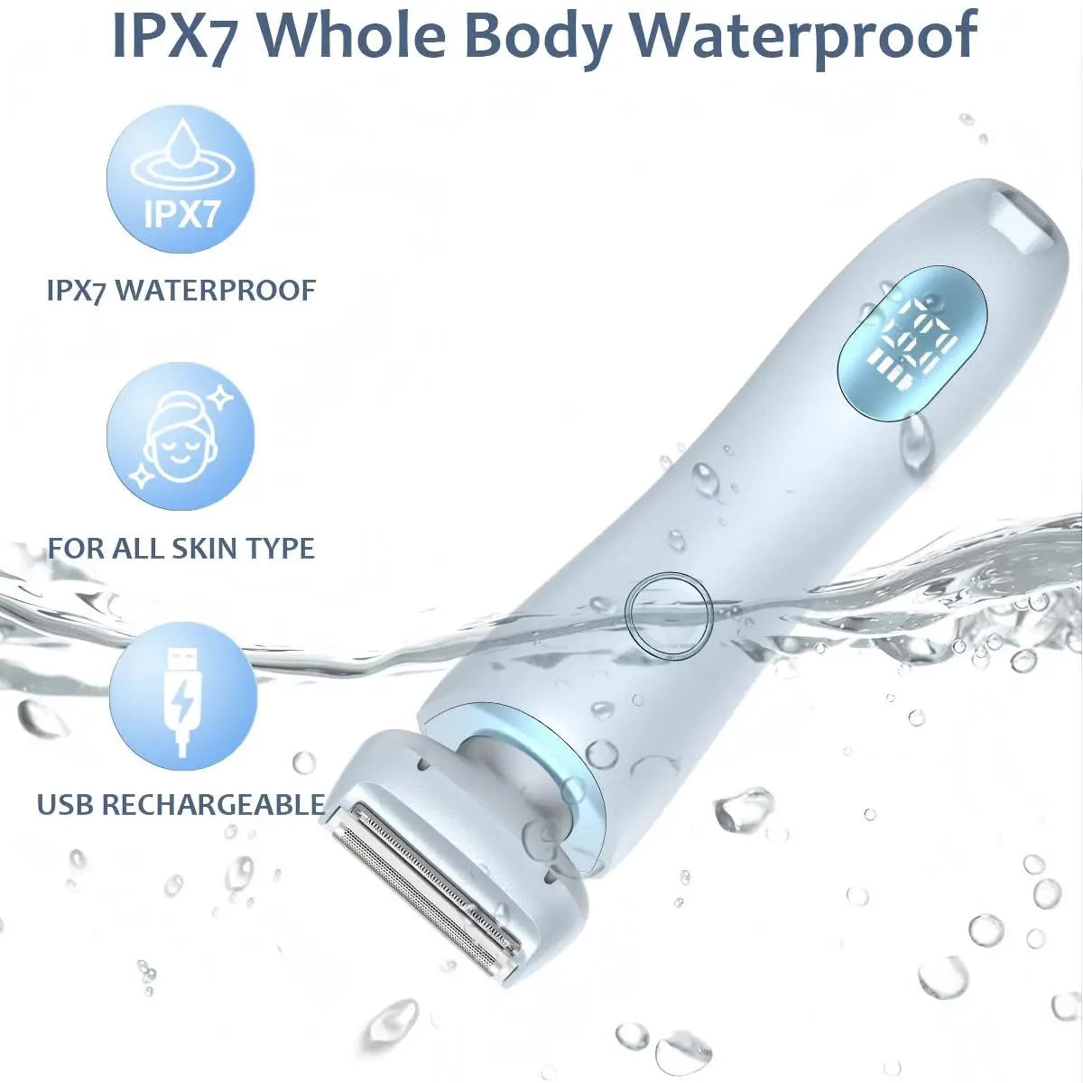 Women's Rechargeable Electric Shaver – Wet & Dry Hair Removal