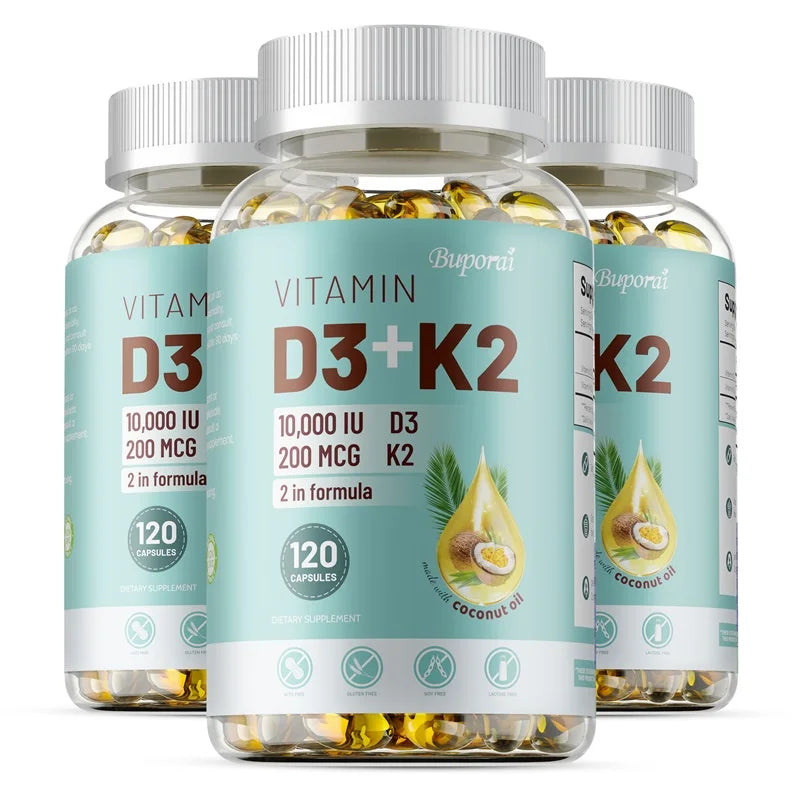 Vitamin D3 + K2 Softgels for Bone, Heart & Immune Support