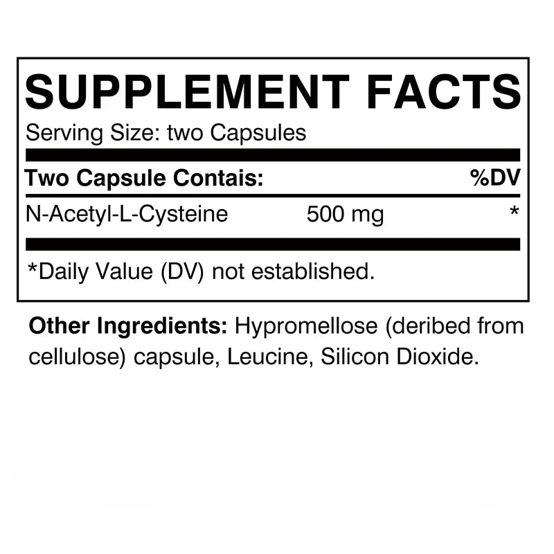 NAC - N-Acetylcysteine - Respiratory Health, Immune Health, Promote Liver and Kidney DetoxificationSupplements