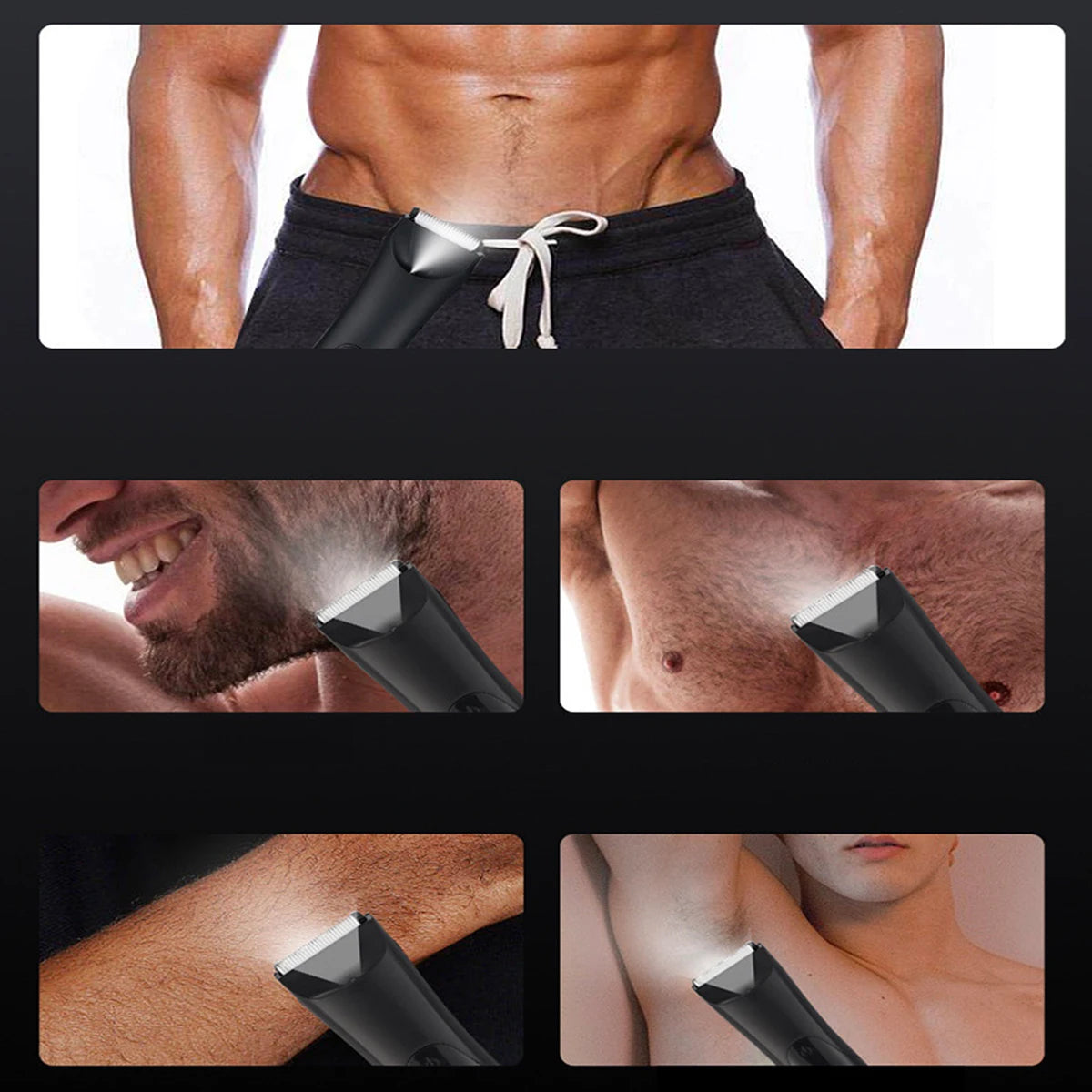 XGLOWING Rechargeable Men's Body & Groin Hair Trimmer