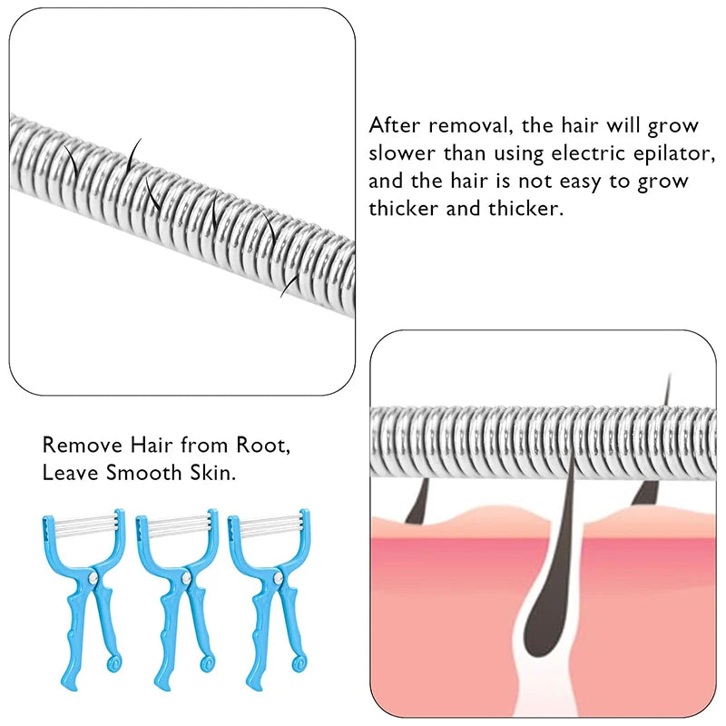 Manual Facial Hair Remover Spring Tool