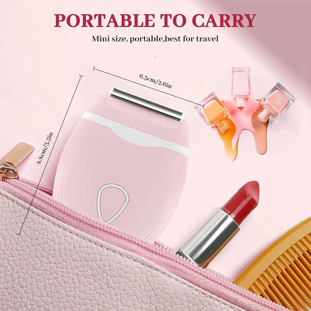 Women's Portable Electric Shaver – Wet & Dry Body Hair Removal