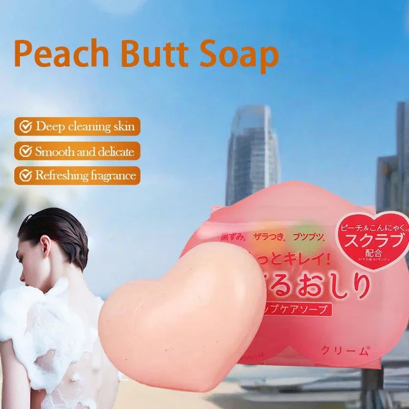 Peach Hip Care Soap Gentle Cleansing Body Soap Moisturizing Smooth Skin Refreshing Peach Fragrance Bath Soap For Buttocks Body
