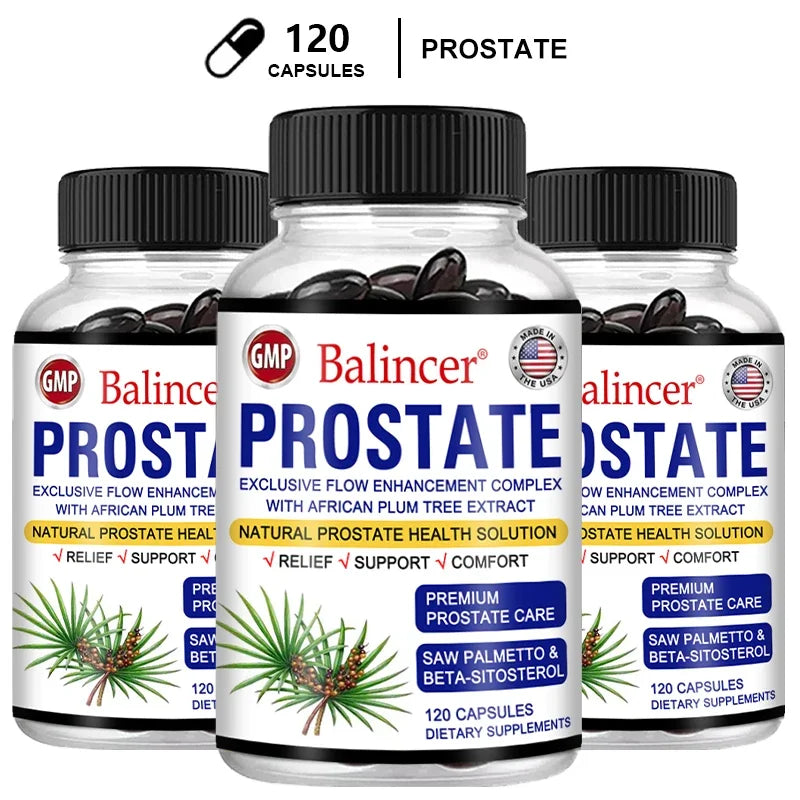 Saw Palmetto & Beta-Sitosterol Capsules for Prostate Health & Hair Support