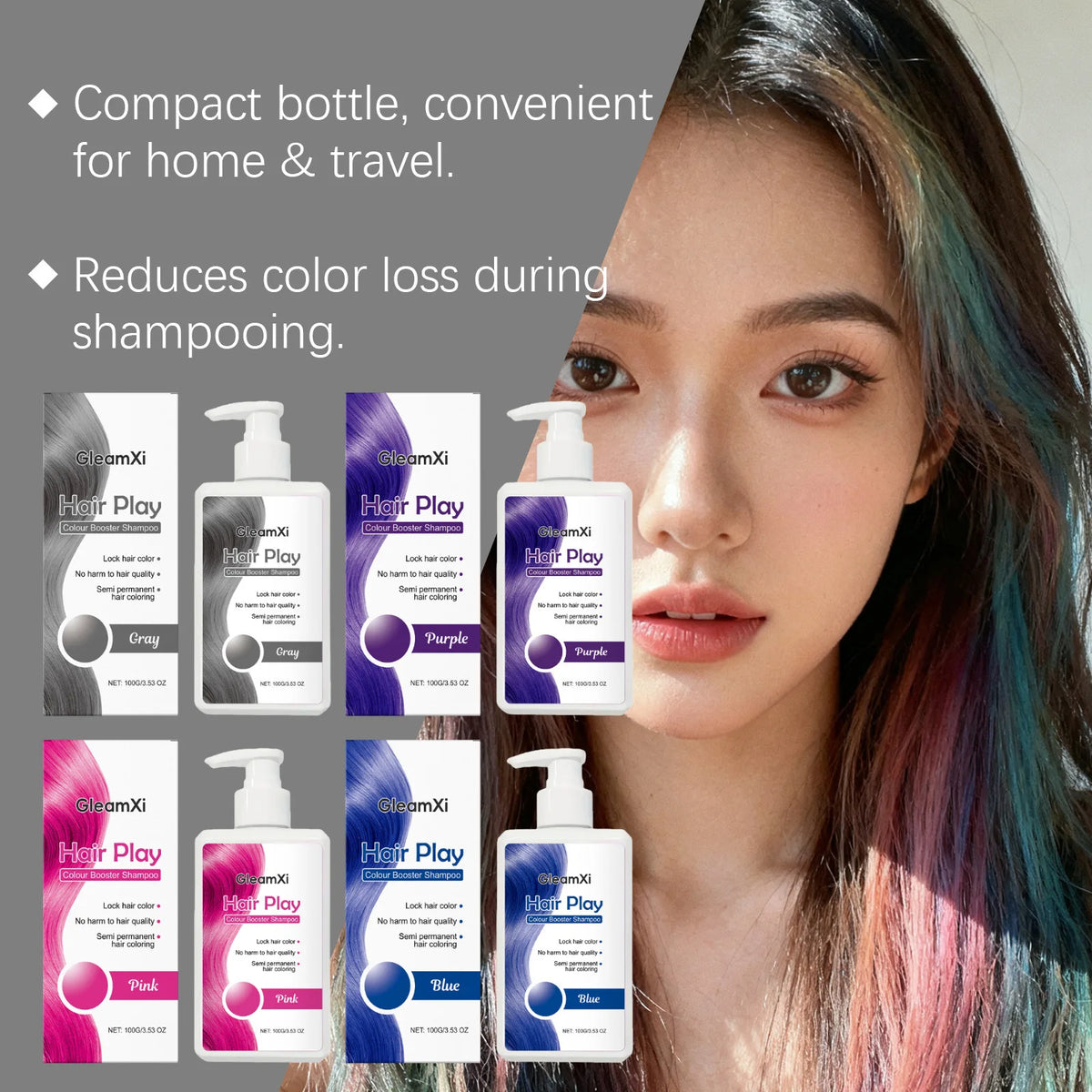 Hair Care Shampoo Series - Color Locking, Moisturizing, Smoothing, Lightweight & Even Coloring for Trendy Styles