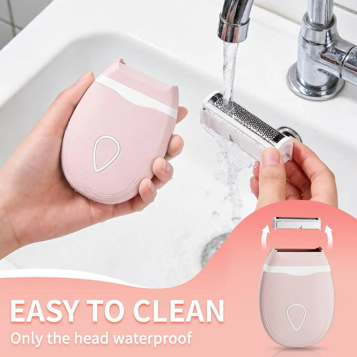 Women's Portable Electric Shaver – Wet & Dry Body Hair Removal