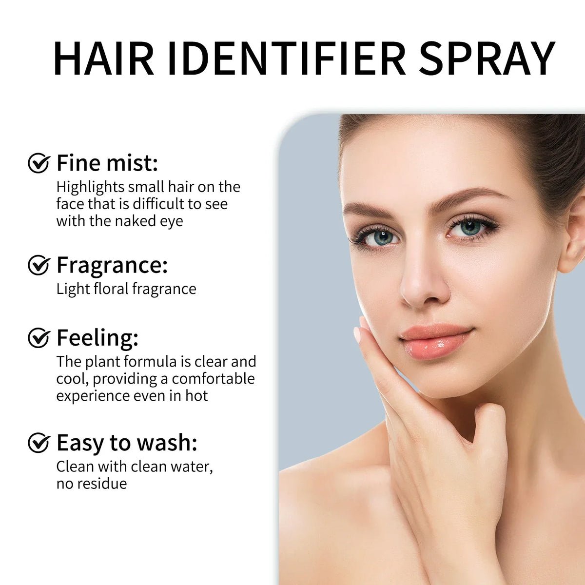 Facial Hair Identifier Spray for Women – Precision Grooming Aid