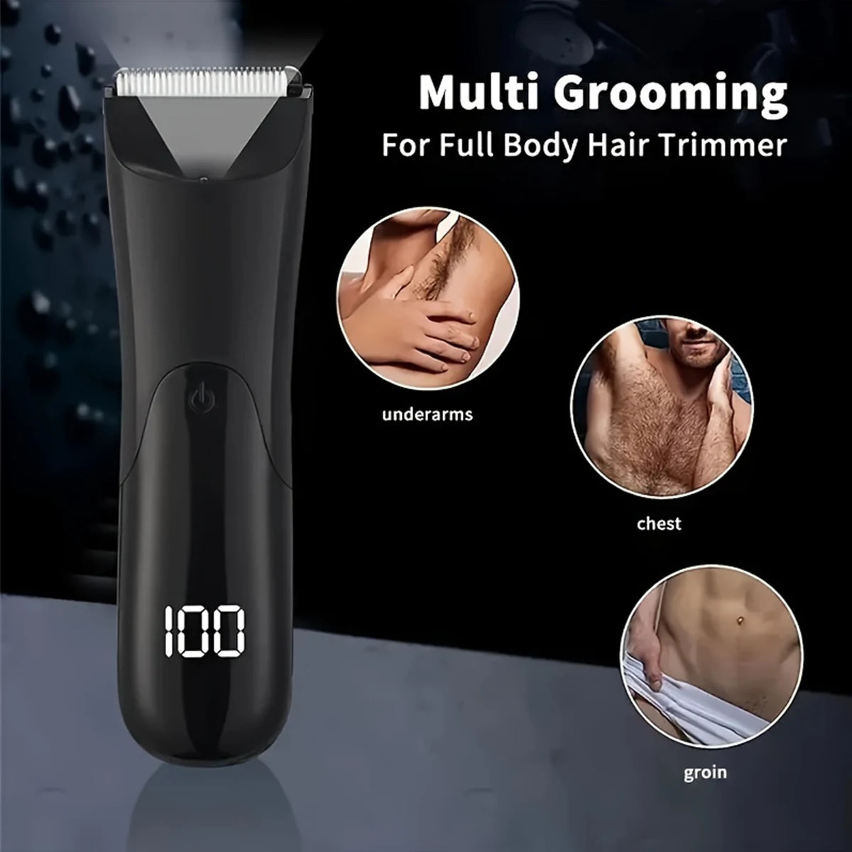 XGLOWING Rechargeable Men's Body & Groin Hair Trimmer