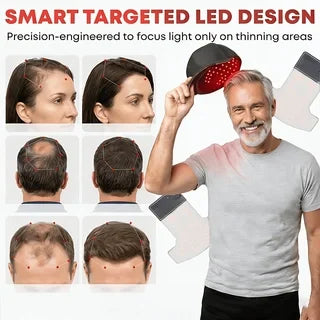 Head Massage Cap, Scalp Care Cap, Hair Management Massage Cap. 4 Frequency Mode Selections, Alternating Type, Long Duration Type. Red and Blue Colors for Care Purposes, Multiple High-Quality Red and Blue Color Beads. With Tim