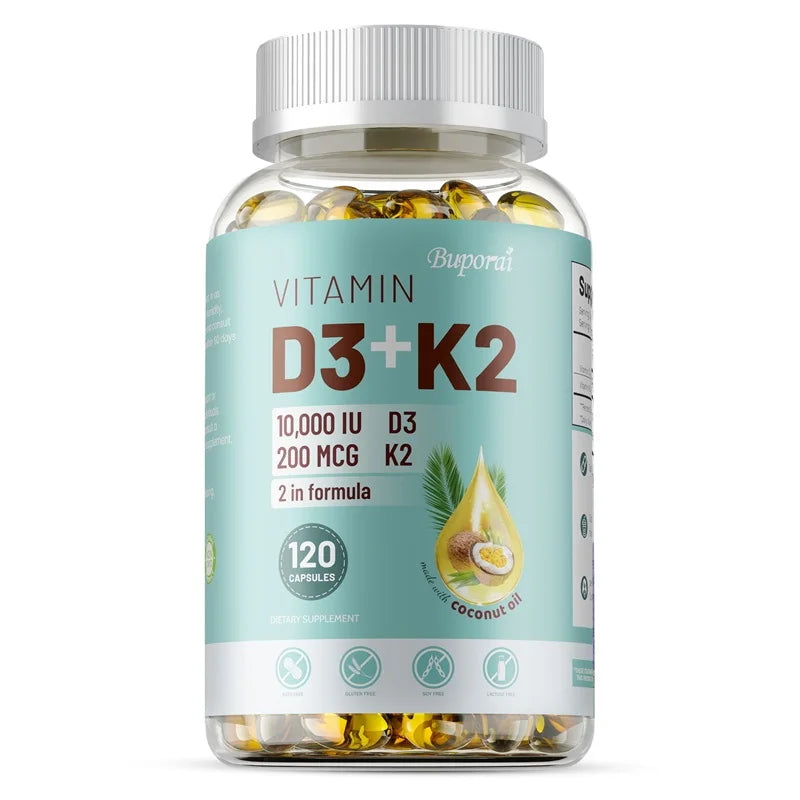 Vitamin D3 + K2 Softgels for Bone, Heart & Immune Support