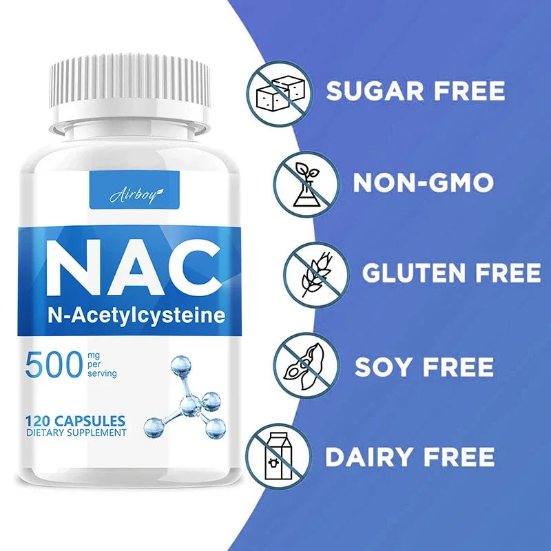 NAC - N-Acetylcysteine - Respiratory Health, Immune Health, Promote Liver and Kidney DetoxificationSupplements