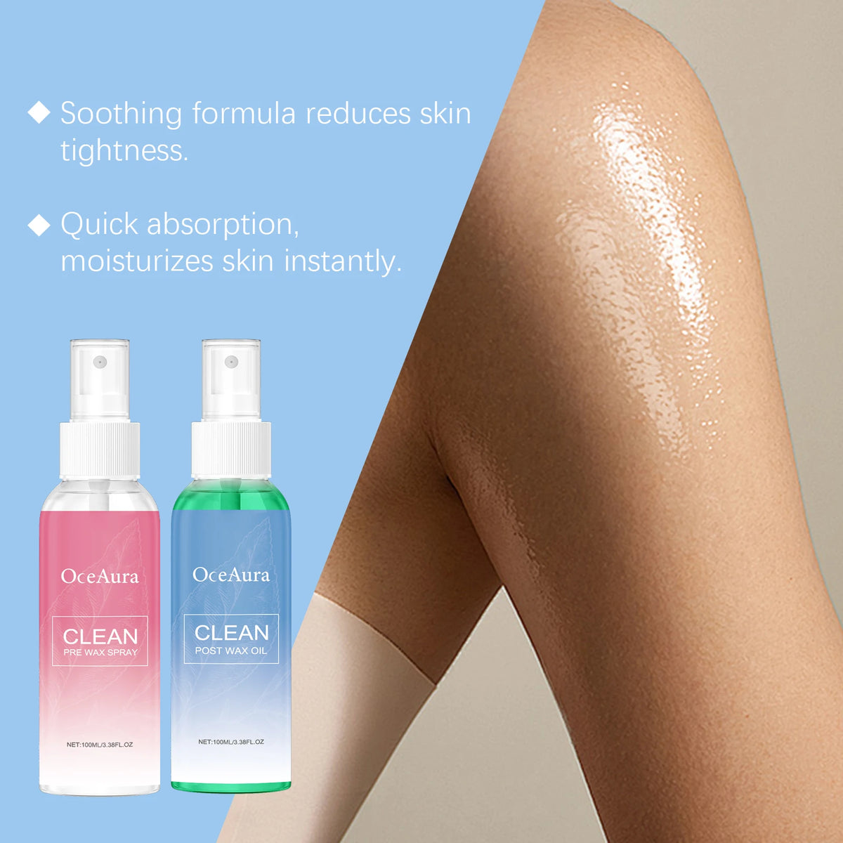 Hair Removal Care Spray Reduce Redness Relieve Skin Reduce Tightening Dryness Anti Swelling Non-greasy Moisturizing Post Wax Oil